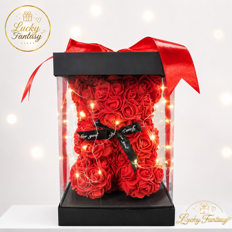 Oso Rosas Luz LED Guardián de mi Corazón ❤️🧸