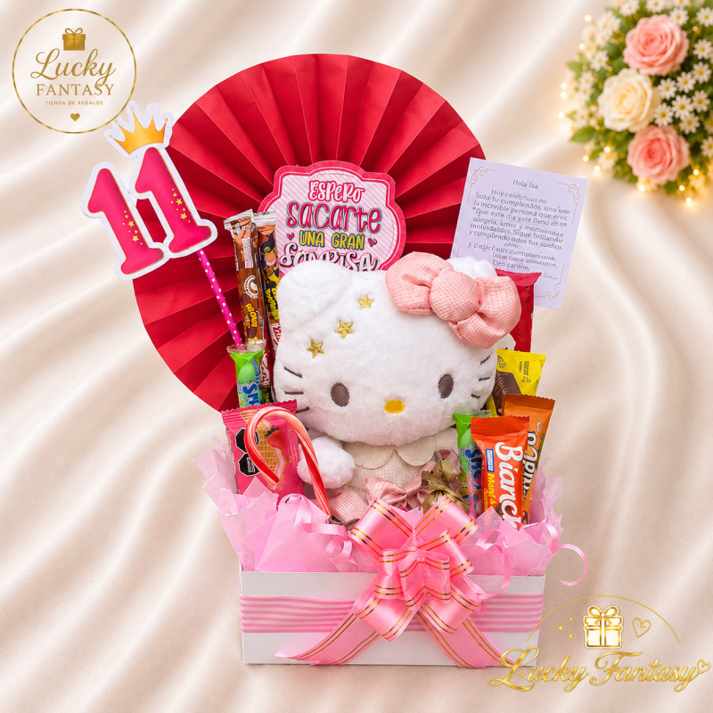 Abrazo Sorpresa – Ancheta con Peluche y Dulces